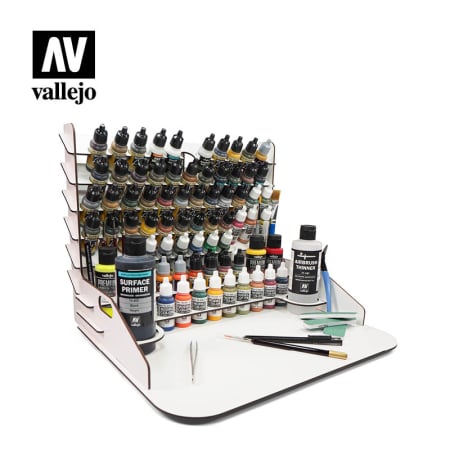 Organizatoare & Cutii Transport - Vallejo 26012 - Paint display and work station (40x30cm) with vertical storage