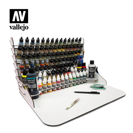 Organizatoare & Cutii Transport - Vallejo 26014 - Paint diplay and work station (50x37cm) with vertigal storage