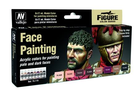 Seturi de vopsele Vallejo - Vallejo 70119 - Faces Painting Set (8) by Jaume Ortiz