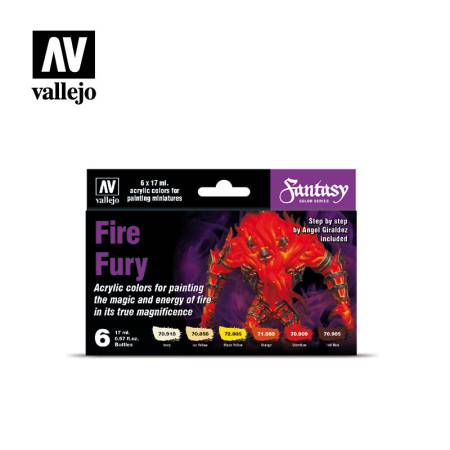 Vallejo Fantasy Paint Sets - Vallejo 70243 - Fire Fury (6)
