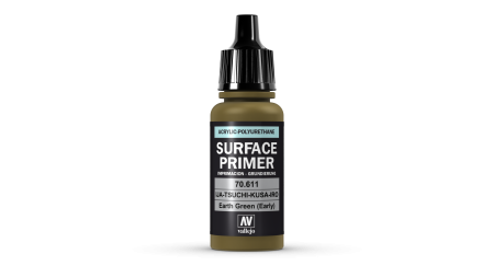 Vallejo Surface Primer - Vallejo 70611 - IJA-Tsuchi-Kusa-IRO Earth Green (early) Primer 17ml