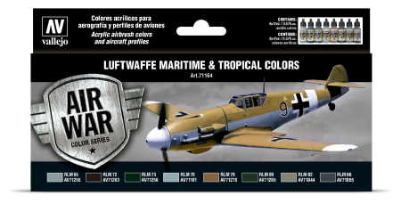 Seturi de vopsele Vallejo - Vallejo 71164 - Luftwaffe Maritime And Tropical Colors (8)
