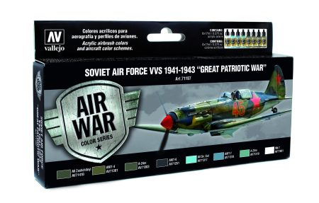 Vallejo Air War Paint Sets - Vallejo 71197 - 1941 To 1943 - Great Patriotic War (8)