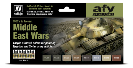 Vallejo AFV Paint Sets - Vallejo 71619 - Middle East Wars (1967's to present)