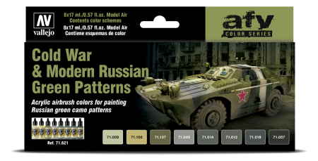 Seturi de vopsele Vallejo - Vallejo 71621 - Cold War & Modern Russian Green Patterns