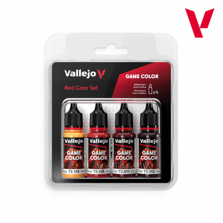 Vallejo Fantasy Paint Sets - Vallejo 72377 - Game Color - Red Color Set