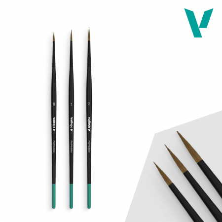 Pensule Vallejo - Vallejo B01991 -  Pro Modeler Design Brush Set