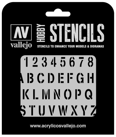 Aerograf - Vallejo ST-LET002 - Stamp Font
