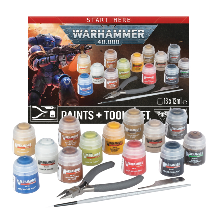 Vopsire, Weathering & Diorama - Warhammer 40K Paints + Tools Set