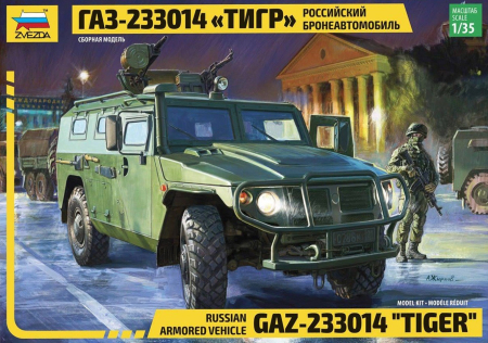 Vehicule militare terestre - Zvezda 3668 - 1:35 Russian Armored Vehicle GAZ "Tiger"