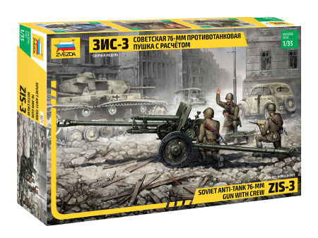 Kituri machete - Zvezda 3671 - 1:35 Soviet 76-Mm Anti-Tank Gun Zis-3 With Crew