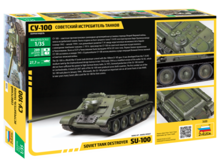 Zvezda 3688 - 1:35 SOVIET S.P. GUN SU-100 (new moulds) [1]