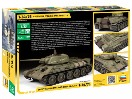 Zvezda 3689 - 1:35 Soviet Medium Tank T-34/76 Mod.1943 Uralmash [1]