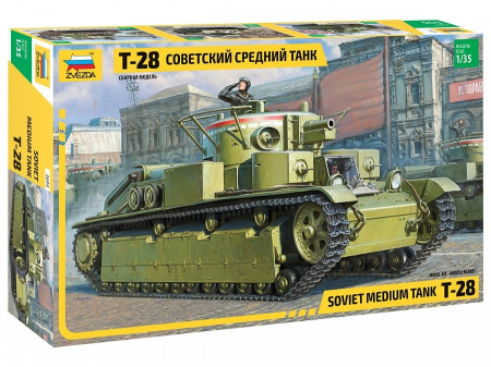 Kituri machete - Zvezda 3694 - 1:35 T-28 HEAVY TANK