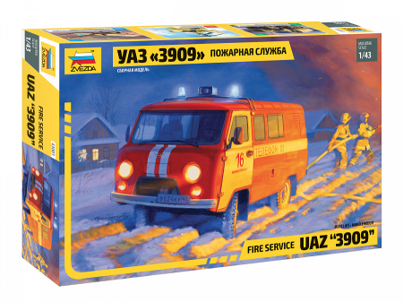 Kituri machete - Zvezda 43001 - 1:43 UAZ 3909 FIREFIGHTER CAR