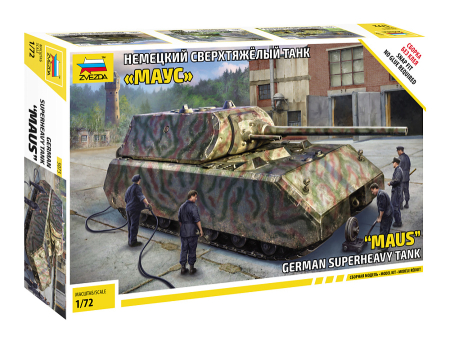 Kituri machete - Zvezda 5073 - 1:72 German Superheavy Tank Maus - Snap-Fit