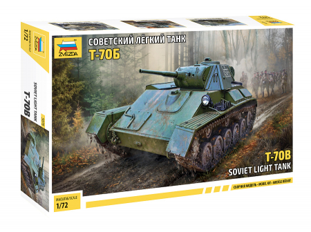 Kituri machete - Zvezda 5078 - 1:72 Soviet Light Tank T-70B