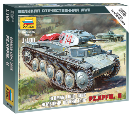 Wargames & Boardgames - Zvezda 6102 - 1:100 GERMAN TANK PANZER II