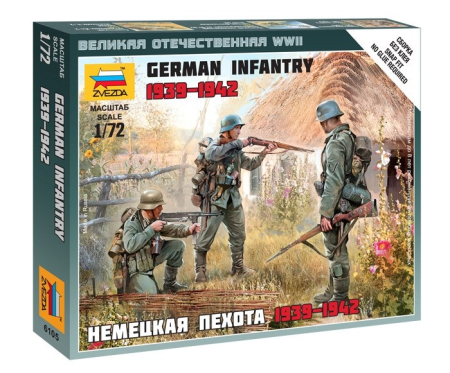 Figurine - Zvezda 6105 - 1:72 GERM.INF. EAST FRONT 1941 – snap-fit - 10 figures