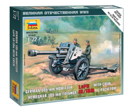 Kituri machete - Zvezda 6121 - 1:72 GERMAN HOWITZER L.FH-18 - snap-fit