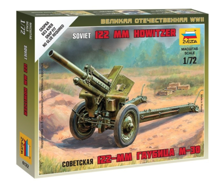 Kituri machete - Zvezda 6122 - 1:72 SOVIET HOWITZER 120mm M30 - with 2 figures