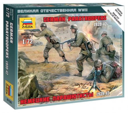 Accesorii machete - Zvezda 6136 - 1:72 GERMAN PARATROOPS 1939-1942 - snap-fit