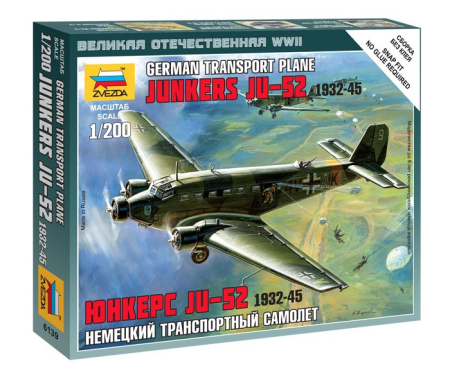 Aero militare - Zvezda 6139 - 1:200 Junkers JU-52 German transport 1932-1945