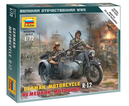 Wargames & Boardgames - Zvezda 6142 - 1:72 German Motorcycle R-12