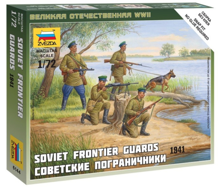 Figurine - Zvezda 6144 - 1:72 Soviet Frontier Guards - 4 figures