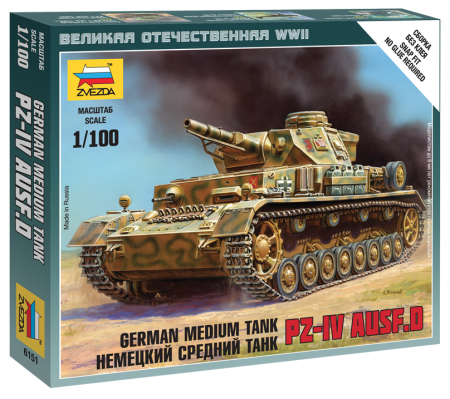 Wargames & Boardgames - Zvezda 6151 - 1:100 German Panzer IV Ausf D