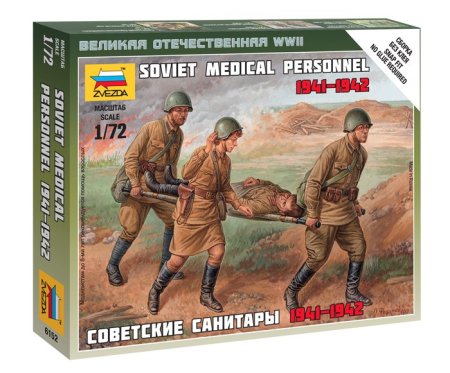 Wargames & Boardgames - Zvezda 6152 - 1:72 Soviet Medical Personnel 1941-42 - 4 figures