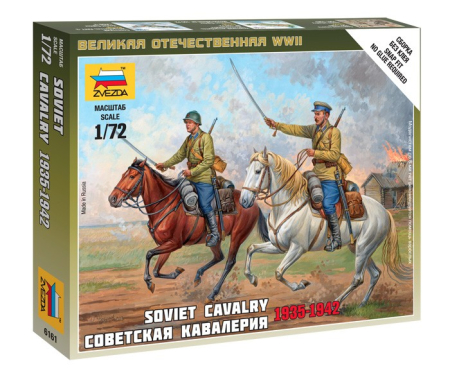 Wargames & Boardgames - Zvezda 6161 - 1:72 Soviet Cavalry - 2 figures