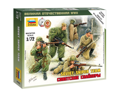 Wargames & Boardgames - Zvezda 6193 - 1:72 Soviet Sniper Team WWII - 5 figures