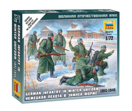 Figurine - Zvezda 6198 - 1:72 German Infantry (Winter Uniform) - 5 figures