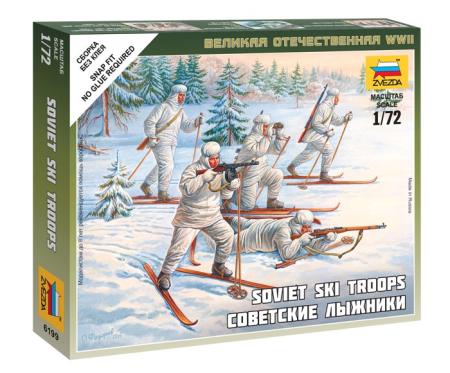Wargames & Boardgames - Zvezda 6199 - 1:72 Soviet Skiers