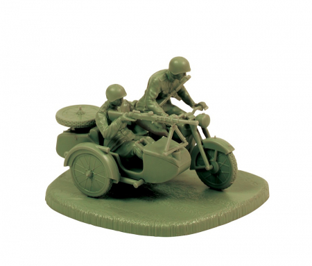 Zvezda 6277 - 1:72 Soviet Motorcycle M-72 With Sidecar And Crew - Snap-Fit [1]