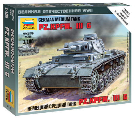 Vehicule militare terestre - Zvezda 6119 - 1:100  German Tank Panzer III
