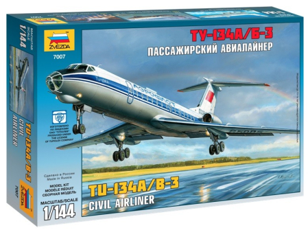 Vehicule civile - Zvezda 7007 - 1:144 Tupolev Tu-134 A/B-3