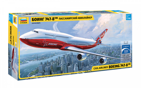 Vehicule civile - Zvezda 7010 - 1:144 BOEING 747-8
