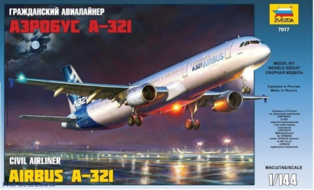 Vehicule civile - Zvezda 7017 - 1:144 Airbus A-321