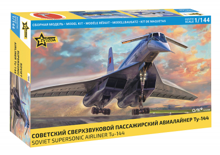 Kituri machete - Zvezda 7045 - 1:144 Soviet Supersonic Civilian Aircraft Tupolev Tu-144