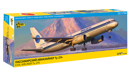 Noutati - Zvezda 7049 - 1:144 Civil airliner TU-214