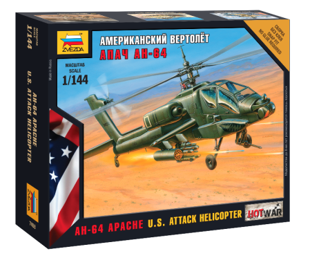 Aero militare - Zvezda 7408 - 1:144 McDonnell-Douglas AH-64 "Apache"