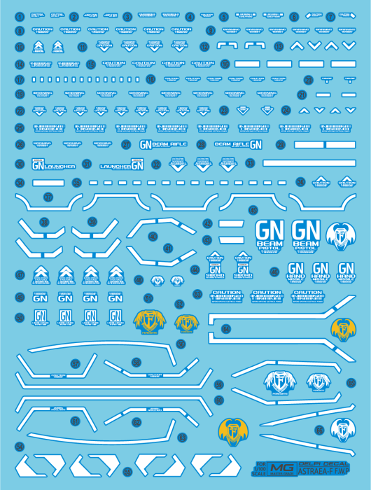 HCD1054. MG ASTREA TYPE-F FULL WEAPON WATER DECAL Normal [1]
