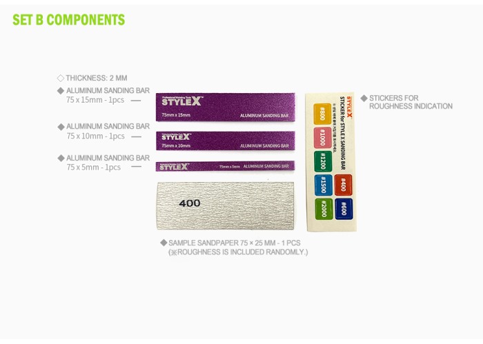 HCD1071 [STYLE X] ALUMINUM SANDING BAR - SET B [8]