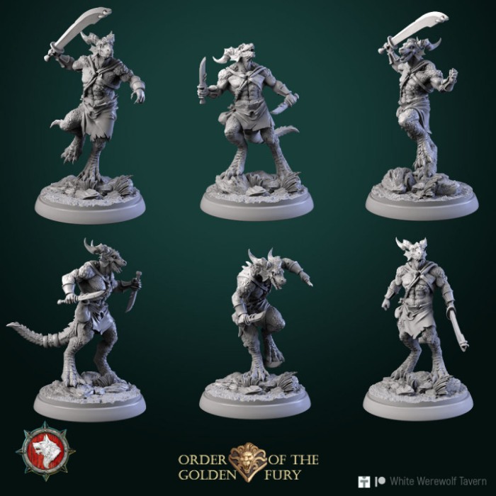 HCT 594. Kobolds warriors set 6 miniatures [1]