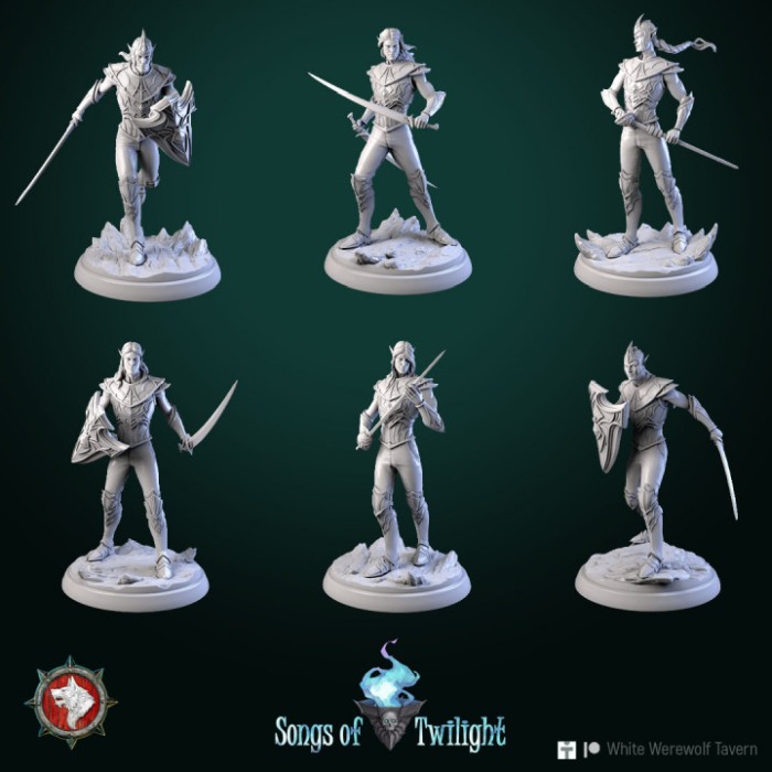 HCT 606. Drow Warriors set 6 miniatures [1]