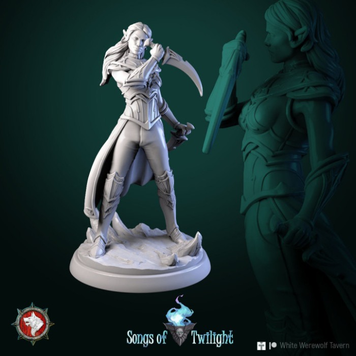 HCT 607. Drow Assassins females set 6 miniatures [7]