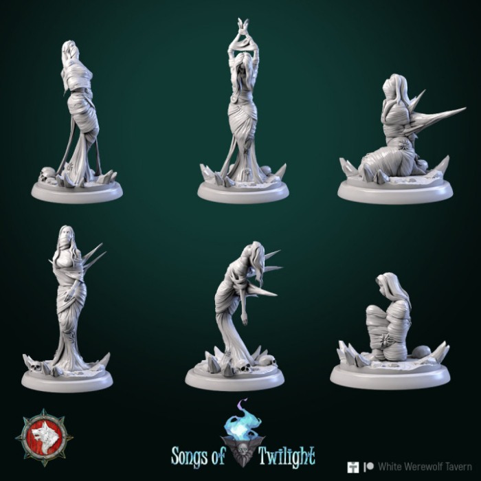 HCT 608. Peoples in cocoons set 6 miniatures [1]