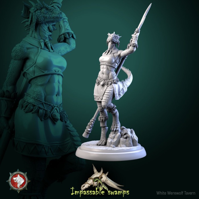HCT 701. Lizardfolk woman lizard warriors set [3]